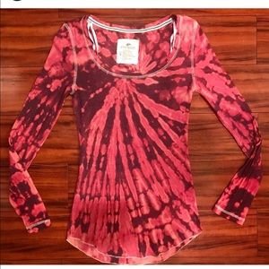 Handmade tie dye long sleeve shirt. Thin!